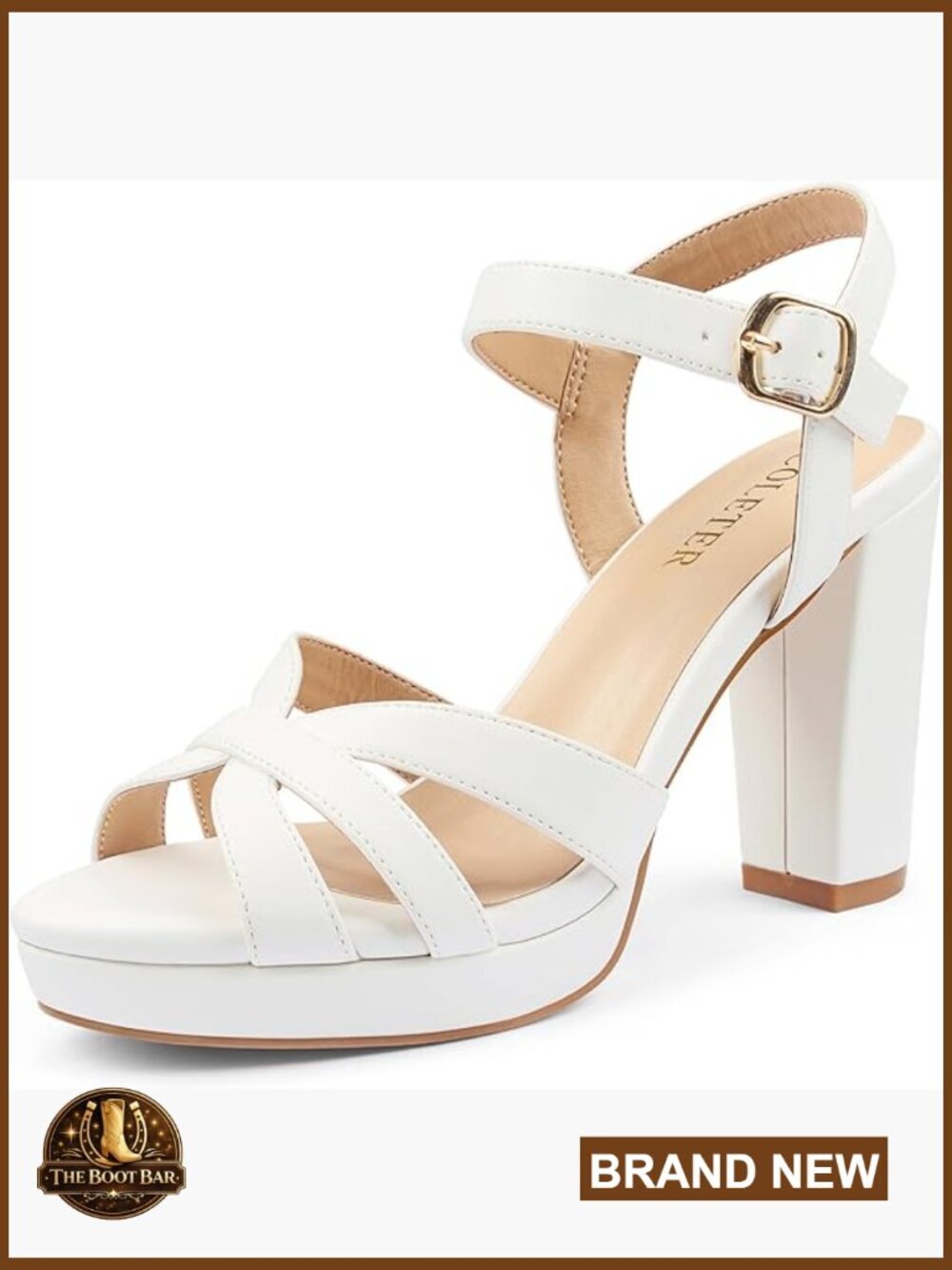 Women's Platform Chunky Heels Ankle Strap Block Heeled Sandals Party Wedding